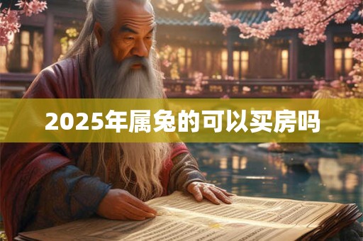 2025年属兔的可以买房吗