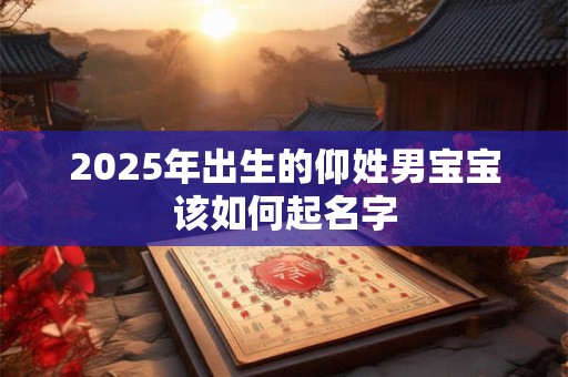 2025年出生的仰姓男宝宝该如何起名字 2025年出生的仰姓男宝宝该如何起名字