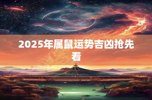 2026年属鼠运势吉凶抢先看