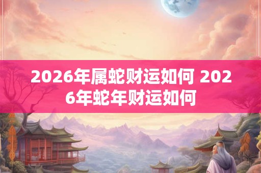 2026年属蛇财运如何 2026年蛇年财运如何 2026年属蛇财运如何 2026年蛇年财运如何