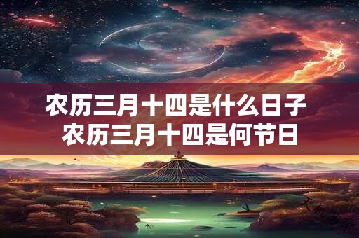 农历三月十四是什么日子 农历三月十四是何节日