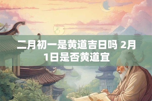 二月初一是黄道吉日吗 2月1日是否黄道宜