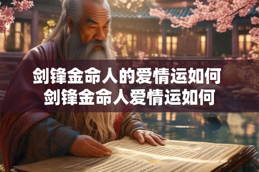 剑锋金命人的爱情运如何 剑锋金命人爱情运如何 剑锋金命人的爱情运如何 剑锋金命人爱情运如何