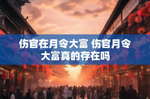 伤官在月令大富 伤官月令大富真的存在吗 伤官在月令大富 伤官月令大富真的存在吗