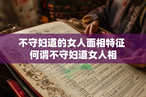 不守妇道的女人面相特征 何谓不守妇道女人相