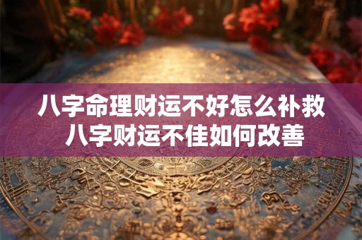 八字命理财运不好怎么补救 八字财运不佳如何改善