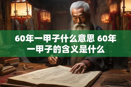 60年一甲子什么意思 60年一甲子的含义是什么 60年一甲子什么意思 60年一甲子的含义是什么