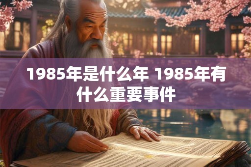 1985年是什么年 1985年有什么重要事件 1985年是什么年 1985年有什么重要事件