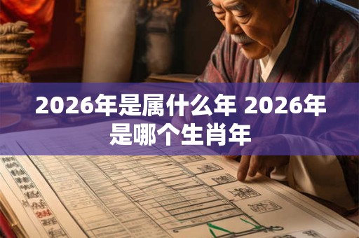 2026年是属什么年 2026年是哪个生肖年 2026年是属什么年 2026年是哪个生肖年
