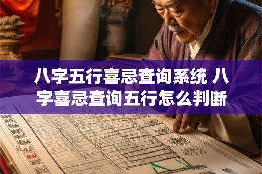 八字五行喜忌查询系统 八字喜忌查询五行怎么判断 八字五行喜忌查询系统 八字喜忌查询五行怎么判断