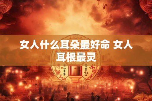 女人什么耳朵最好命 女人耳根最灵