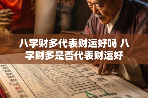 八字财多代表财运好吗 八字财多是否代表财运好 八字财多代表财运好吗 八字财多是否代表财运好
