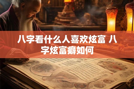 八字看什么人喜欢炫富 八字炫富癖如何 八字看什么人喜欢炫富 八字炫富癖如何