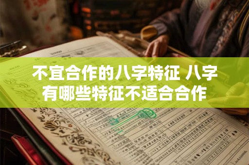 不宜合作的八字特征 八字有哪些特征不适合合作