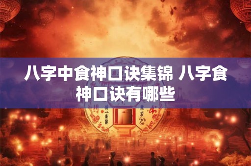 八字中食神口诀集锦 八字食神口诀有哪些