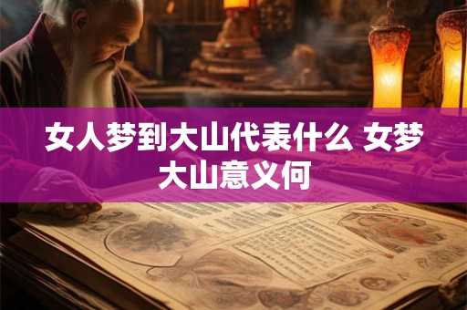 女人梦到大山代表什么 女梦大山意义何 女人梦到大山代表什么 女梦大山意义何