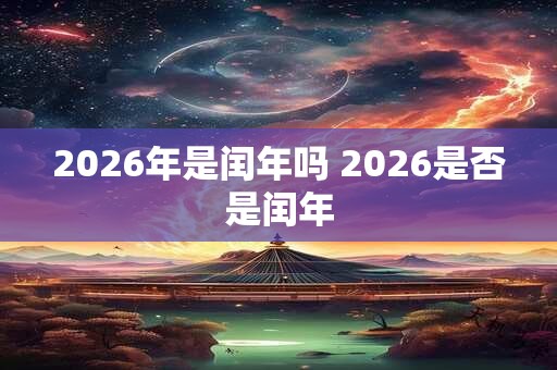 2026年是闰年吗 2026是否是闰年