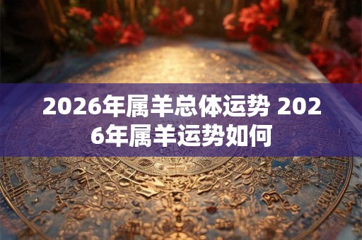 2026年属羊总体运势 2026年属羊运势如何
