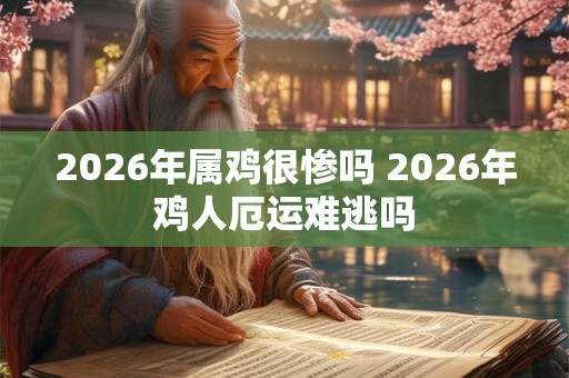 2026年属鸡很惨吗 2026年鸡人厄运难逃吗