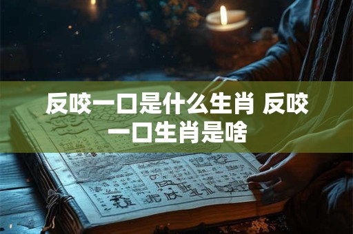 反咬一口是什么生肖 反咬一口生肖是啥 反咬一口是什么生肖 反咬一口生肖是啥