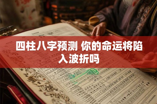 四柱八字预测 你的命运将陷入波折吗
