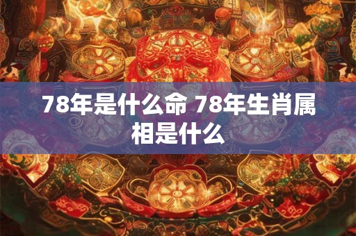 78年是什么命 78年生肖属相是什么