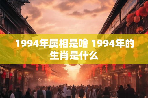 1994年属相是啥 1994年的生肖是什么
