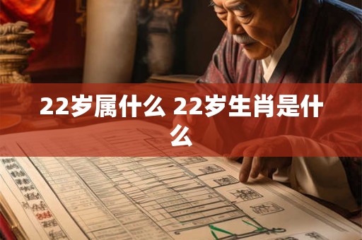 22岁属什么 22岁生肖是什么