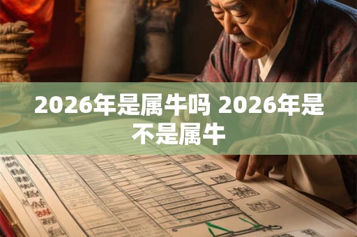 2026年是属牛吗 2026年是不是属牛