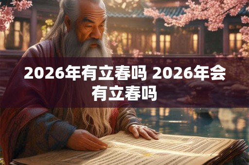 2026年有立春吗 2026年会有立春吗
