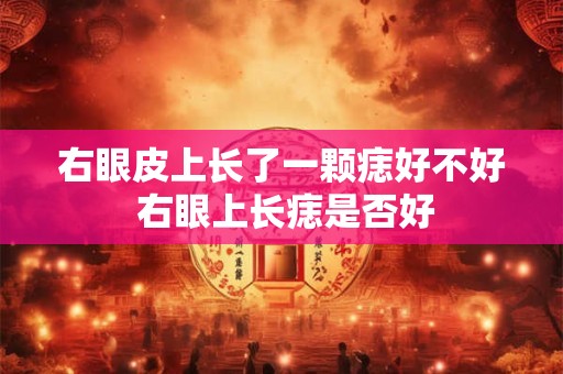 右眼皮上长了一颗痣好不好 右眼上长痣是否好