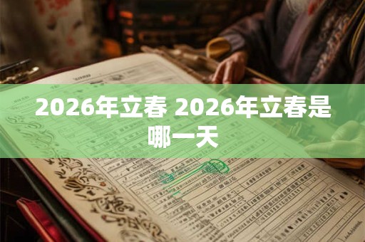 2026年立春 2026年立春是哪一天
