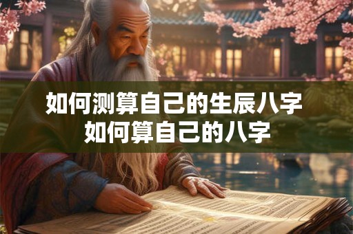 如何测算自己的生辰八字 如何算自己的八字
