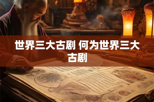 世界三大古剧 何为世界三大古剧