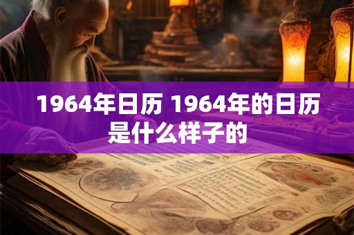1964年日历 1964年的日历是什么样子的