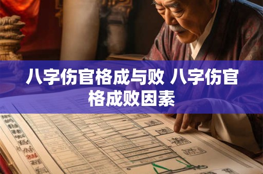 八字伤官格成与败 八字伤官格成败因素