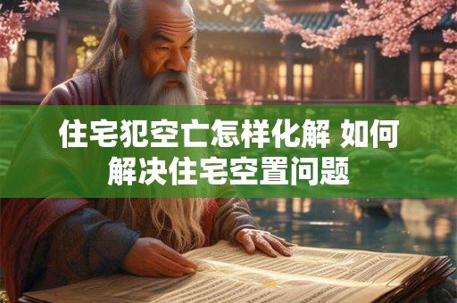 住宅犯空亡怎样化解 如何解决住宅空置问题 住宅犯空亡怎样化解 如何解决住宅空置问题