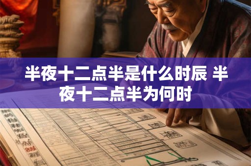 半夜十二点半是什么时辰 半夜十二点半为何时 半夜十二点半是什么时辰 半夜十二点半为何时
