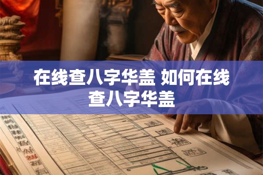 在线查八字华盖 如何在线查八字华盖