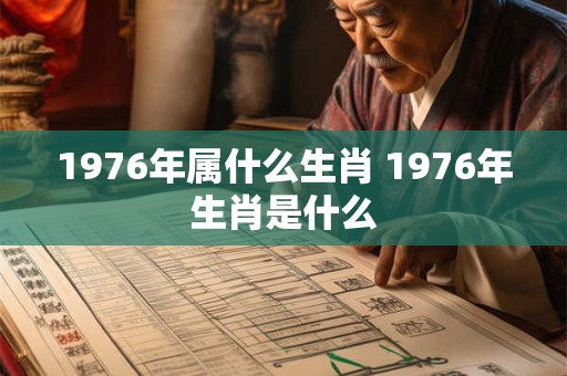 1976年属什么生肖 1976年生肖是什么