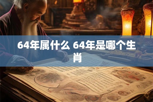 64年属什么 64年是哪个生肖