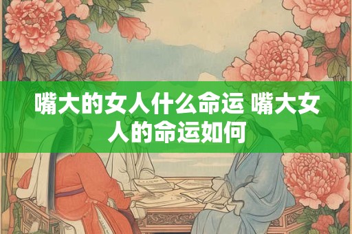 嘴大的女人什么命运 嘴大女人的命运如何