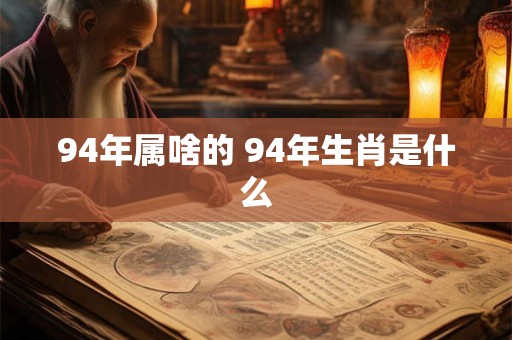 94年属啥的 94年生肖是什么