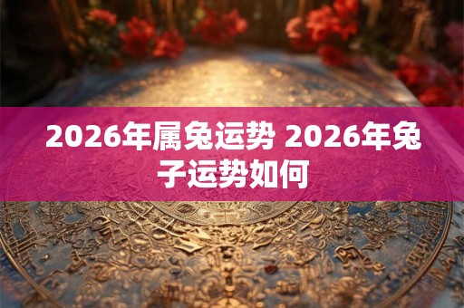 2026年属兔运势 2026年兔子运势如何