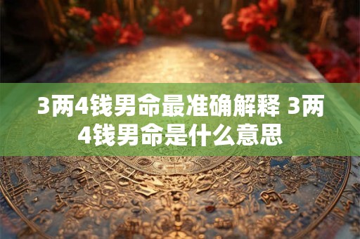 3两4钱男命最准确解释 3两4钱男命是什么意思