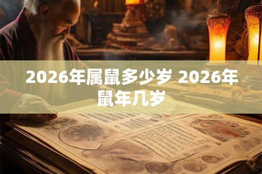 2026年属鼠多少岁 2026年鼠年几岁