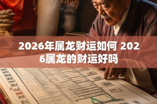 2026年属龙财运如何 2026属龙的财运好吗