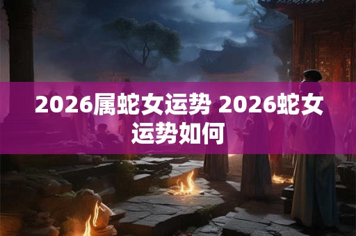 2026属蛇女运势 2026蛇女运势如何