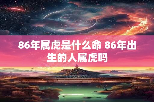 86年属虎是什么命 86年出生的人属虎吗