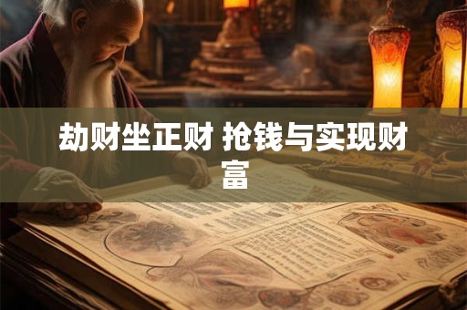 劫财坐正财 抢钱与实现财富